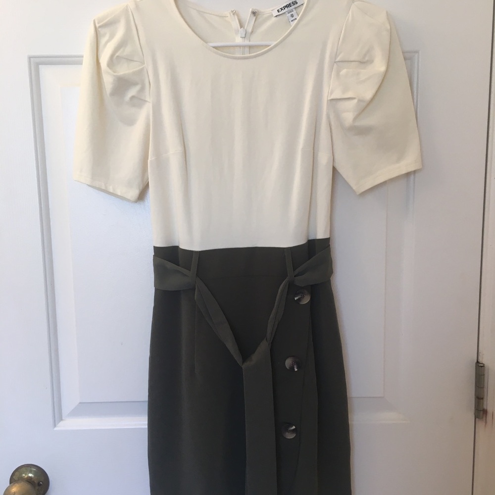 Express fitted color block dress